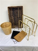 Gold Toned Magazine Rack and More