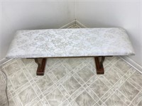 Beautiful Upholstered Wooden Bench