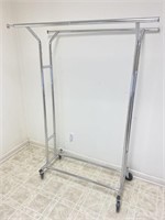 Silver Toned Clothing Rack