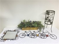 Metal Decorative Items and Fake Flowers