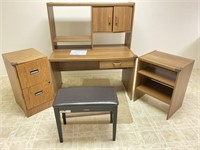 Desk, Filing Cabinet & Other Office Items