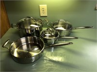 Collection of Cooks Stock Pot, Pans & Skillet