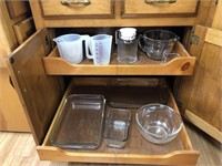Collection of Glass Baking Dishes & Measuring Cups