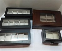 WATCH & JEWELLERY BOXES - QTY 5