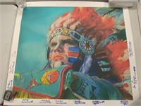 Signed Chief Illini Illustration Numbered 83/250