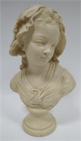 Resin Bust of Girl Signed by Paris Artist