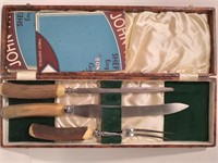 Vintage Stag's Horn Handle Carving Knife Set