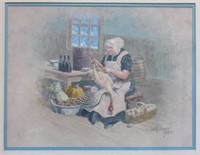 Listed Cdn Artist W.H.Sadd Watercolor