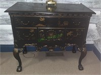 Chinese Chippendale-style cabinet table with