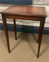 Small vintage solid mahogany side table with a