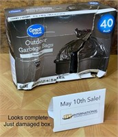 Box of 40 GIANT Outdoor Garbage Bags