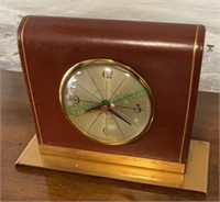 Vintage Sessions leather electric desk top clock