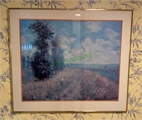 Framed and matted Claude Monet plant in front
