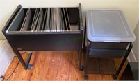 Lot of two rolling file cart systems