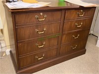 Vintage mahogany four drawer wooden file