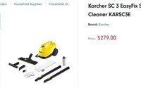 Kärcher SC 3 EasyFix Steam Cleaner, Yellow