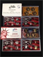 2pc 2007 - 2008 US Mint Silver Proof Set with