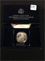 2000 P Library of Congress Silver Dollar Coin