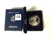 2001 W Silver American Eagle One Dollar Coin