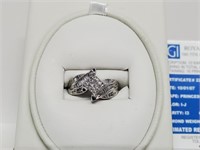 10K WG 1/2CT TW Diamond Ring