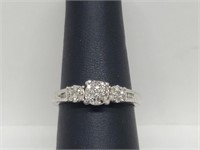 .925 Sterling Silver Diamond Ring
