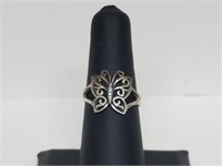 .925 Sterling Silver Butterfly Ring