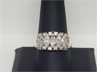 .925 Sterling Silver Marquise Ring