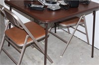 CARD TABLE & 4 CHAIRS