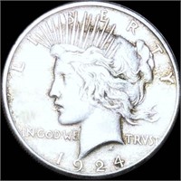 1924-S Silver Peace Dollar XF