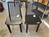 PAIR NEW THRESHOLD LINDEN DINING CHAIRS