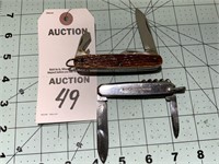 Vintage Schlumberger Knife & 3 Blade Knife