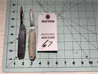 2 Pocket Knives Stainless Steel