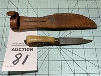 Vintage Knife with Leather Sheath