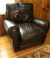 Dark Brown, Possibly Leather, Recliner