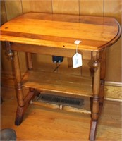 Wooden Side Table w/ Single Drawer