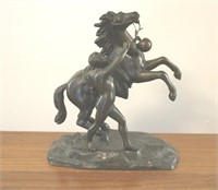 Brass Horse Rider Statue