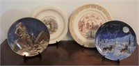 4 Decorative Plates w/Stands