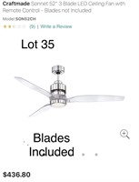 Sonnet Ceiling fan 52"