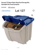 72 quart pet food storage containers