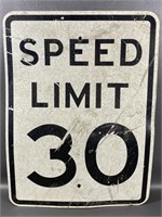 SPEED LIMIT 30 Metal Road Sign