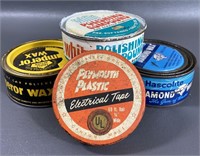 Vintage Wax Can Lot