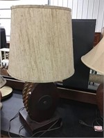 Wood Pulley Decor Lamp