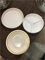 Westmoreland Divided Milkglass Tray, Baking Pan,
