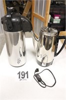 Percolator with Basket, Cord & Thermal Beverage