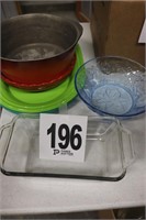 Pie Plate, Aluminum Pot, Plastic Trays, Glass
