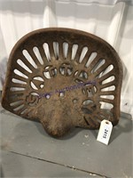 SATTLEY CAST IRON SEAT, MISSING A PIECE