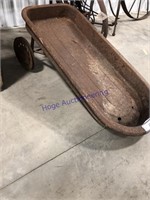 OLD COASTER WAGON, BOX AND REAR AXLE ONLY