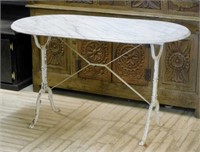French Marble Top Patisserie Shop Table.