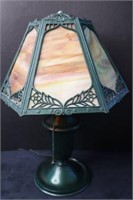 ANTIQUE Tiffany style swag lamp  15.5" high