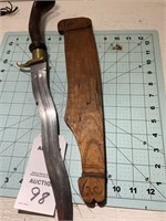 Vintage Knife with Wood Sheath